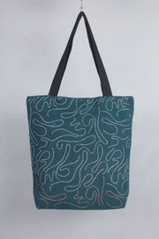Sacramento Green Hand Embroidery Tote Bag