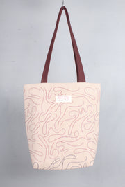 Baby Pink Hand Embroidery Tote Bag