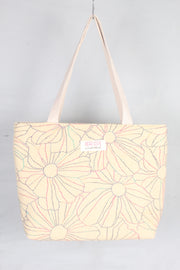 Hand Embroidery Cream Tote Bag