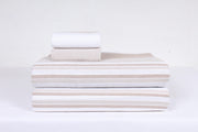 Neutral Stripe Cotton Bed Sheet Set