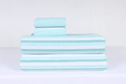 White , Sea Green and Green Double Bedsheet Set