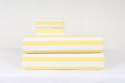 White and Yellow Double Bedsheet