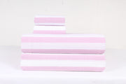 Pink and White Striped Double Bedsheet