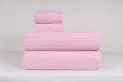 Pink Cotton Double Bedsheet