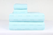 Sea Green Double Bedsheet and Green Striped