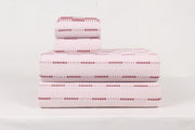 Peach Double Bedsheet with Check and lining