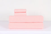 Baby Pink and White Striped Soft Double Bedsheet
