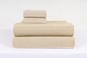 Ecru Yellow and White Striped Double Bedsheet