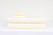 Light Yellow and White Striped Soft Double Bedsheet