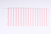 White and Pink Striped Single Bedsheet