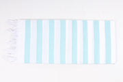 White and Sea Green Single Bedsheet