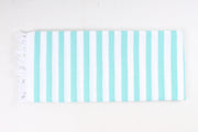 Sky Blue and White Striped Single Bedsheet