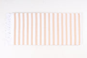 Goldan Yellow and White Striped Single Bedsheet