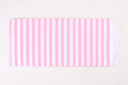 Pink and White Lining Single Bedsheet