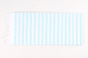 White and Sky Blue Single Bedsheet