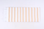 Sepia Yellow and White Striped Extra Soft Chadar
