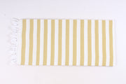White and Goldan Yellow Striped Extra Soft Chadar
