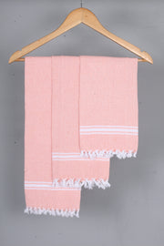 Peach Napkin with White Border