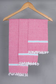 Pink Napkin with Blue Stripes