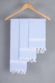 Blue Napkin with White Border