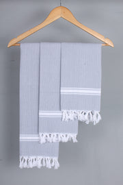 Light Gray Napkin with White Border