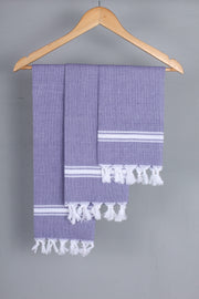 Blue Napkin with White Border