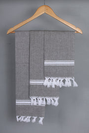 Black Napkin with White Border