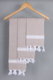 Abalone Gray Napkin with White Border