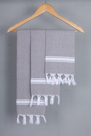 Gray Napkin with White Border