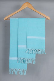 Sky Blue Napkin with White Border