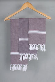 Maroon Napkin with White Border