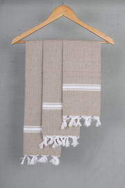 Cedar Brown Napkin with White Border