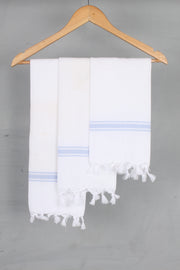 White Napkin with Purple Lining Border