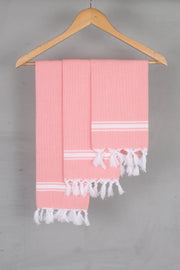 Blush Pink Napkin with White Border