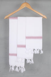 White Napkin with Onion Pink Border