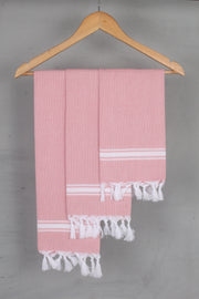 Baby Pink Napkin with White Border