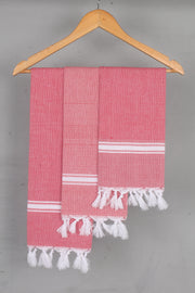 Coral Napkin with White Border