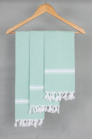 Mint Green Napkin with White Border