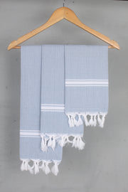 Pigeon Blue Napkin with White Border