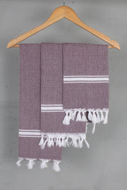 Maroon Napkin with White Border