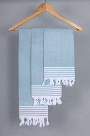 Pine Green Napkin with White Stripes