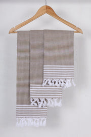 Brown Napkin with White Striped