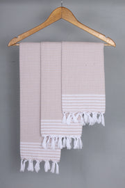 Light Pink Napkin with White Striped Border