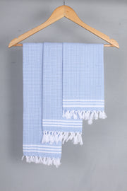 Sky Blue Napkin with White Border