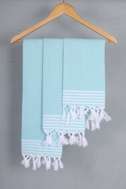 Sea Green Napkin with White Striped Border