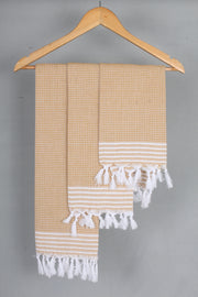 Dijon Napkin with White Stripeed Border