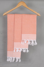 Orange Napkin with White Lining Border