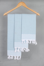 Sky Blue Napkin with White Lining Border