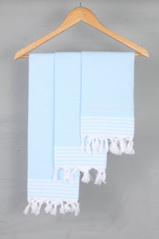 Sky Blue Napkin with White Striped