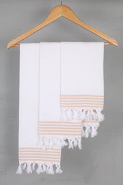 White Napkin with Mellow Striped